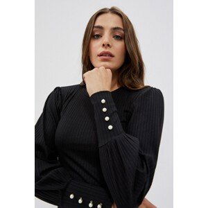 Blouse with half turtleneck