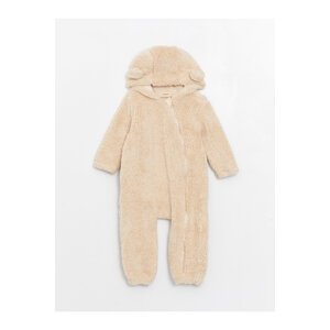 LC Waikiki Hooded Long Sleeve Plush Baby Girl Jumpsuit