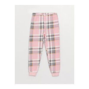 LC Waikiki Plaid Girls' Pajama Bottoms with Elastic Waist.