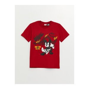 LC Waikiki Boys' Crew Neck Mickey Mouse Printed Short Sleeve T-Shirt
