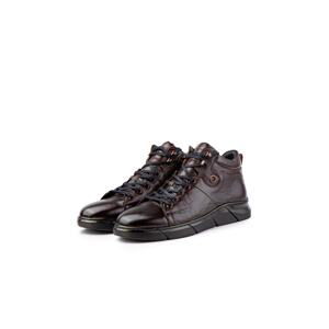 Ducavelli Ranne Genuine Leather Lace-up Rubber Sole Men's Boots.