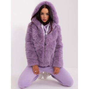 Light purple transitional fur jacket