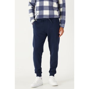 AC&Co / Altınyıldız Classics Men's Navy Blue Standard Fit Regular Fit Side Pocket Cotton Comfort Sweatpants