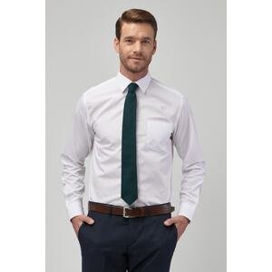 ALTINYILDIZ CLASSICS Men's White Regular Fit Comfortable Cut Shirt