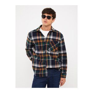 LC Waikiki Men's Regular Fit Long Sleeve Plaid Plaid Lumberjack Shirt Jacket