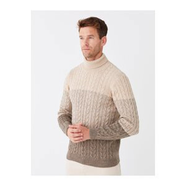 LC Waikiki Men's Turtleneck Long Sleeve Knitwear Sweater
