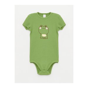 LC Waikiki Crew Neck Short Sleeve Printed Baby Boy Bodysuit