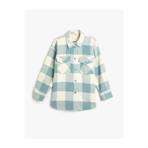 Koton Lumberjack Shirt with Pocket Detail Buttons Relaxed Cut