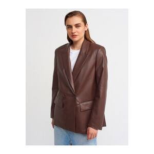 Dilvin 6939 Leather Jacket-brown