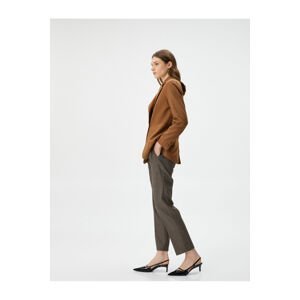 Koton Fabric Cigarette Trousers with Pockets Normal Waist