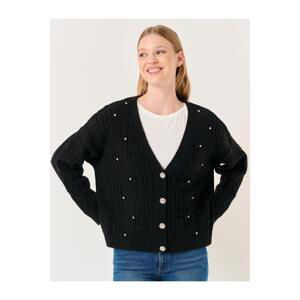 Jimmy Key Black V-Neck Long Sleeve Cardigan