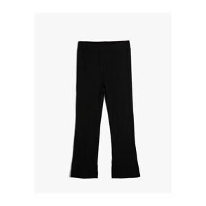 Koton Basic Flare Trousers Cotton Elastic Waist