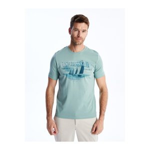 LC Waikiki Crew Neck Short Sleeved Printed Combed Combed Men's T-Shirt.