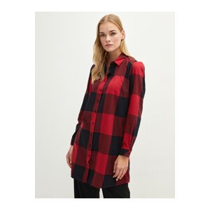 LC Waikiki Women's Plaid Long Sleeve Poplin Shirt Tunic