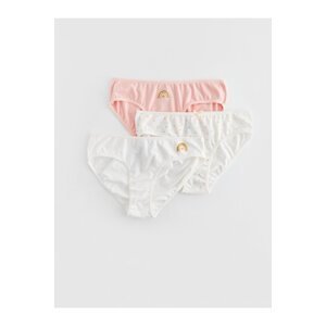 LC Waikiki Printed Cotton Girl's Panties 3-Piece