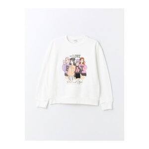 LC Waikiki Girls' Crew Neck Printed Long Sleeve Sweatshirt
