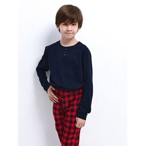 Pyjamas Sensis Louie Kids Boy Christmas length 110-128 navy blue 059