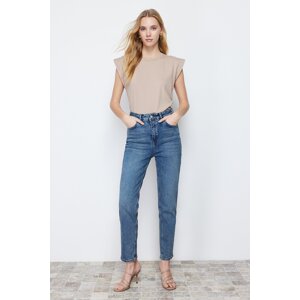 Trendyol Blue High Waist Slim Mom Jeans