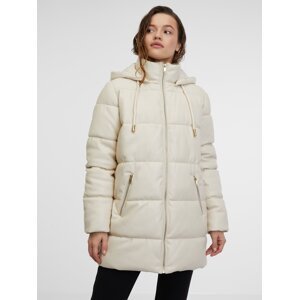 Orsay Creamy Women's Quilted Faux Leather Coat - Women's