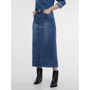 Orsay Blue women's denim midi skirt - Women's