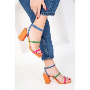 Soho orange-multi Women's Classic Heeled Shoes 17801