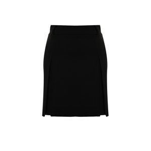 Čierna pletená mini sukňa Trendyol Curve