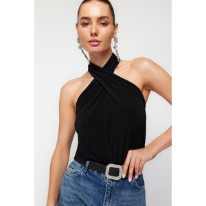 Trendyol Black Barter Neck Knitted Bodysuit