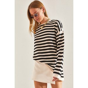 Bianco Lucci Women's Striped Knitwear Sweater