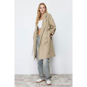 Trendyol Light Khaki Regular Belted Trench Coat