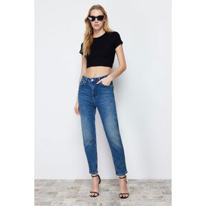 Trendyol Blue High Waist Slim Mom Jeans