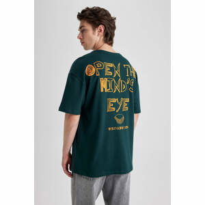 DEFACTO Comfort Fit Crew Neck Printed T-Shirt