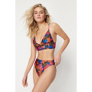 Trendyol Floral Print High Waist Hipster Bikini Bottom