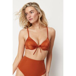 Trendyol Cinnamon Balconette Push Up Bikini Top