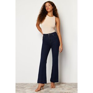 Trendyol Blue Iron-On Trace Flare High Waist Jeans