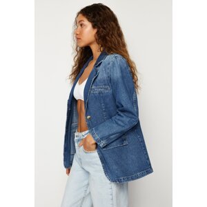 Trendyol Blue Blazer Denim Jacket