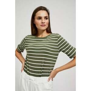 Green T-shirt with stripes