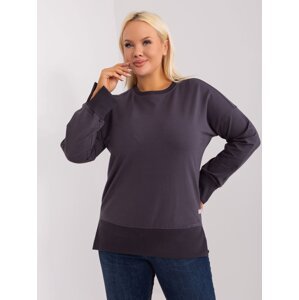 Graphite women's plus size sweatshirt with cuffs