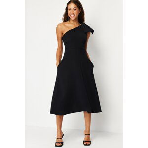 Trendyol Black Bow Detailed Evening Dress