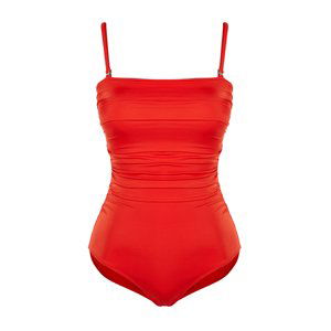 Trendyol Red Strapless Regular Swimsuit