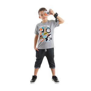 mshb&g Cool Animals Boys T-shirt Capri Shorts Set