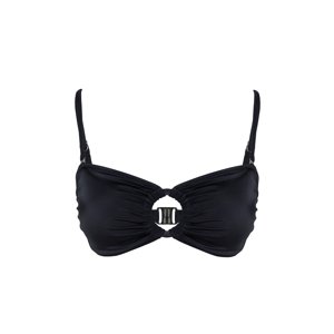 Trendyol Black Strapless Accessory Bikini Top