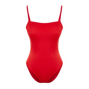 Trendyol Red Square Collar Regular Swimsuit