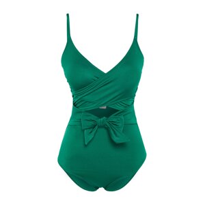 Trendyol Green Double Breasted Tie Regular Swimsuit