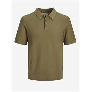 Khaki Men's Polo Shirt Jack & Jones Blusandri - Men's