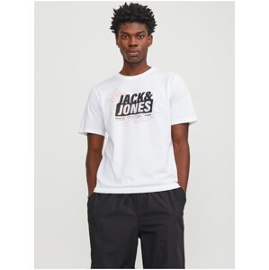 Men's White T-Shirt Jack & Jones Map - Men's