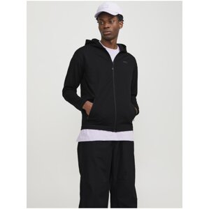 Men's Black Zip Up Hoodie Jack & Jones Cloud - Men's