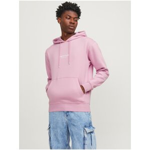 Light Pink Men's Hoodie Jack & Jones Vesterbro - Men's