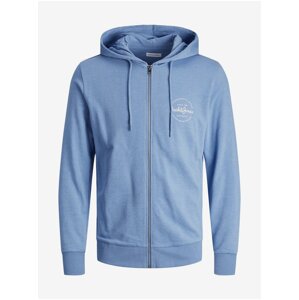 Men's Blue Zip Up Hoodie Jack & Jones Forest - Men