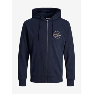 Men's Dark Blue Zipper Hoodie Jack & Jones Forest - Men's