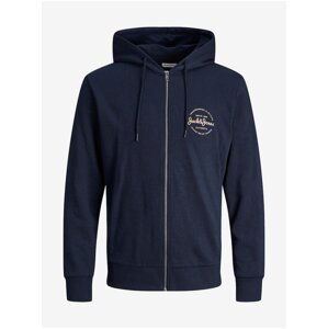 Men's Dark Blue Zipper Hoodie Jack & Jones Forest - Men's